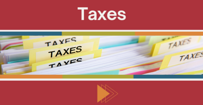 Banner showing files of tax information to prepare documents for a business tax accountant near me